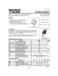 Datasheet IRGBC20MD2 manufacturer IRF