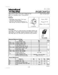 Datasheet IRGBC30FD2 manufacturer IRF