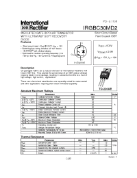 Datasheet IRGBC30MD2 manufacturer IRF