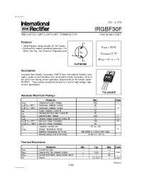 Datasheet IRGBF30 manufacturer IRF