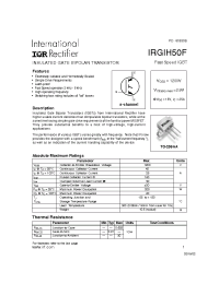 Datasheet IRGIH50F manufacturer IRF