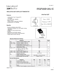 Datasheet IRGP20B120U-E производства IRF