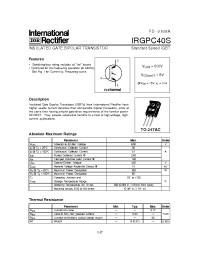 Datasheet IRGPC40S manufacturer IRF