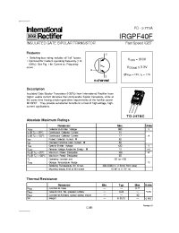 Datasheet IRGPF40F manufacturer IRF