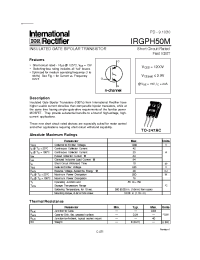 Datasheet IRGPH50M производства IRF