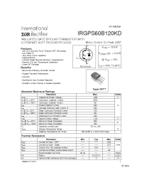 Datasheet IRGPS60B120KD manufacturer IRF