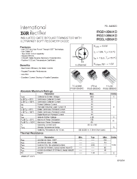 Datasheet IRGSL10B60KD manufacturer IRF
