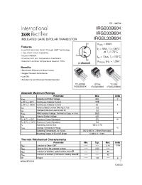 Datasheet IRGSL30B60K производства IRF