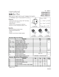 Datasheet IRGSL4B60KD1 manufacturer IRF