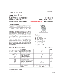 Datasheet IRH93250 manufacturer IRF