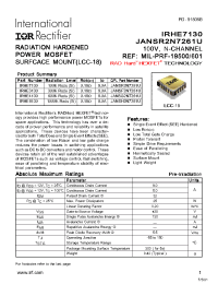 Datasheet IRHE7130 производства IRF