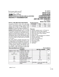 Datasheet IRHF8230 manufacturer IRF