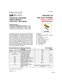 Datasheet IRHG597110 производства IRF