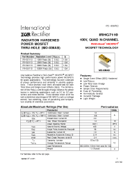 Datasheet IRHG7110 manufacturer IRF