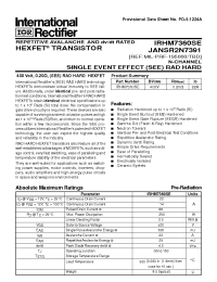 Datasheet IRHM7360SE manufacturer IRF