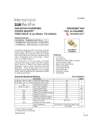 Datasheet IRHMS63164 manufacturer IRF