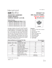 Datasheet IRHQ54110 manufacturer IRF