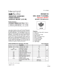 Datasheet IRHQ93110 manufacturer IRF