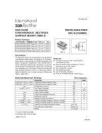 Datasheet IRHSLNA54064 manufacturer IRF