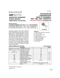 Datasheet IRHY9230CM manufacturer IRF