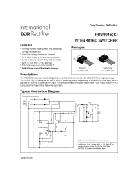 Datasheet IRIS4015K manufacturer IRF