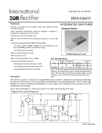 Datasheet IRIS-G6653 manufacturer IRF