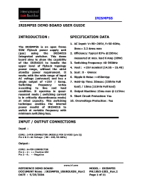 Datasheet IRISMPS5 manufacturer IRF