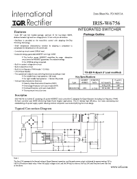 Datasheet IRIS-W6756 manufacturer IRF