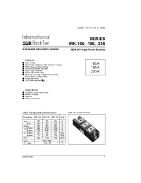 Datasheet IRK.166 manufacturer IRF