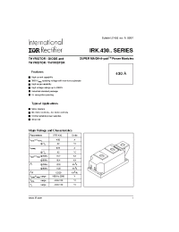 Datasheet IRK.430 manufacturer IRF