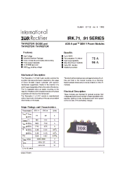 Datasheet IRK71-04 manufacturer IRF