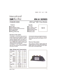 Datasheet IRK91 manufacturer IRF