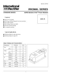 Datasheet IRKD600 manufacturer IRF