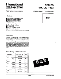 Datasheet IRKDL131 manufacturer IRF