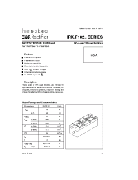 Datasheet IRK.F102 manufacturer IRF