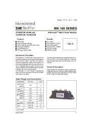 Datasheet IRKH105/08A manufacturer IRF