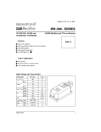 Datasheet IRKH500-12 manufacturer IRF