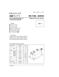 Datasheet IRKHF200-04HJ manufacturer IRF