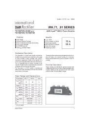 Datasheet IRKT91-12A manufacturer IRF