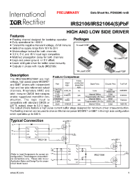 Datasheet IRS21064PBF manufacturer IRF