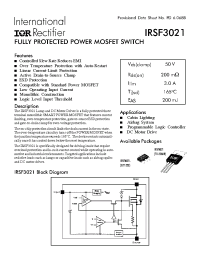 Datasheet IRSF3021 manufacturer IRF