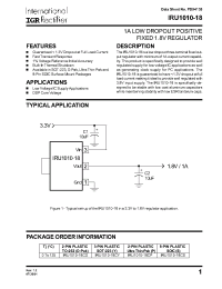 Datasheet IRU1010-18CP manufacturer IRF