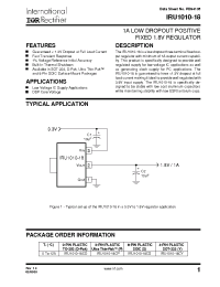 Datasheet IRU1010-18CPTR manufacturer IRF