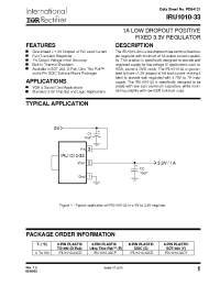 Datasheet IRU1010-33CYTR manufacturer IRF