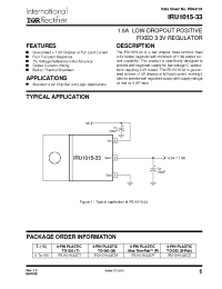 Datasheet IRU1015-33CPTR manufacturer IRF