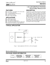 Datasheet IRU1015CT manufacturer IRF