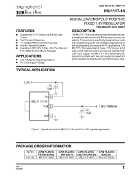 Datasheet IRU1117-18 manufacturer IRF