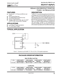 Datasheet IRU1117-18CY manufacturer IRF