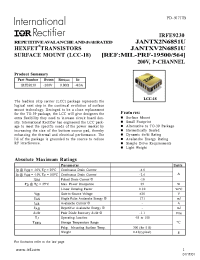Datasheet JANS2N6851U manufacturer IRF