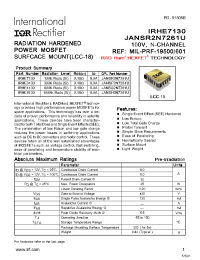 Datasheet JANSF2N7261U manufacturer IRF